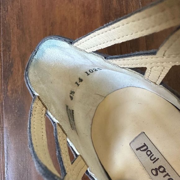 PAUL GREEN Marsha D’Orsay Lace Up Heeled Sandal in Taupe Leather - Picture 9 of 11